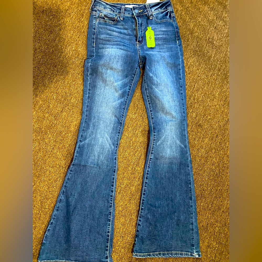 high rise flare jeans